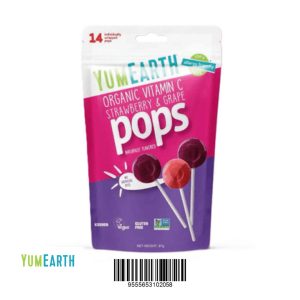 YumEarth Organic Vitamin C Strawberry & Grape Pops (1 carton = 12units)